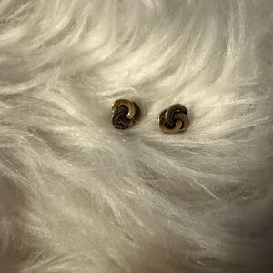 PANDORA 2 Tone Earring Studs